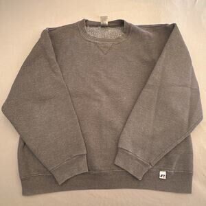 Vintage Russell Athletic Sweater Mens Medium Gray Dri-Power Y2K 90s Sports